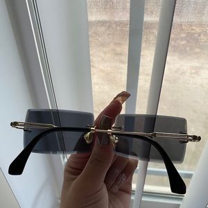 New blue squared glasses